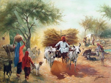 人気のインド料理 Painting - インド産の収穫期